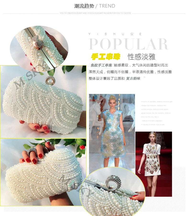 Pochette Perles Élégante