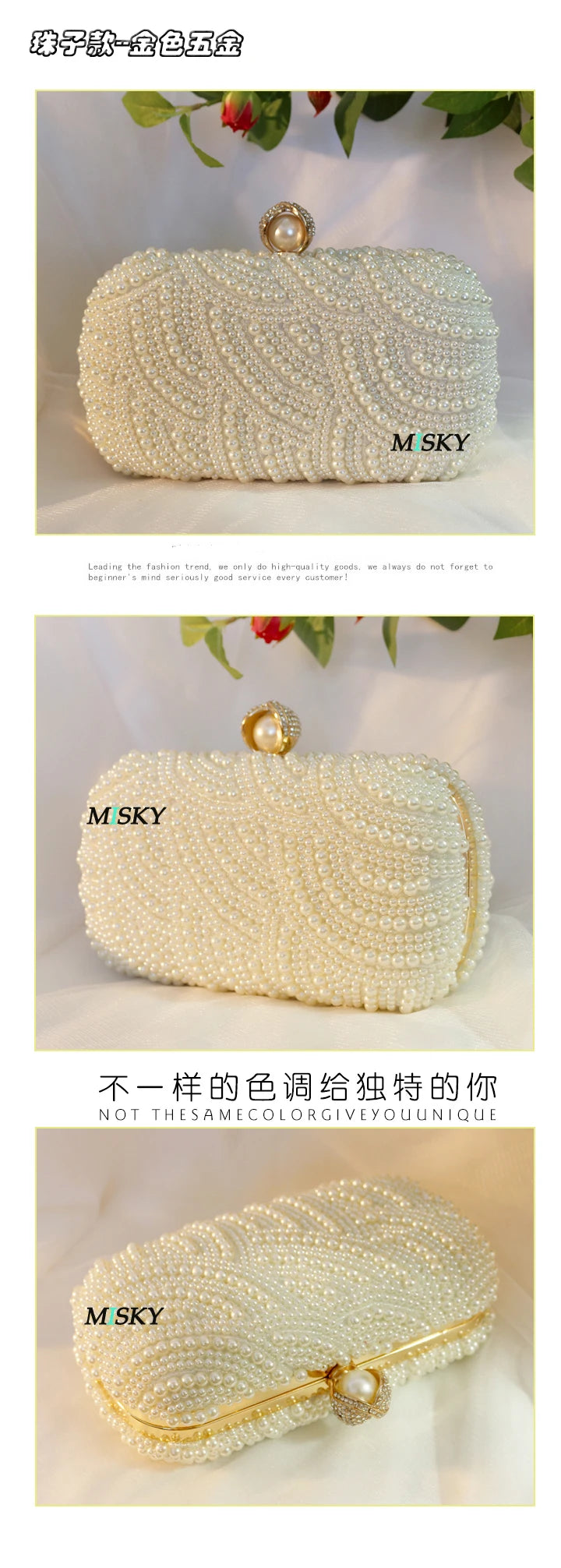 Pochette Perles Élégante