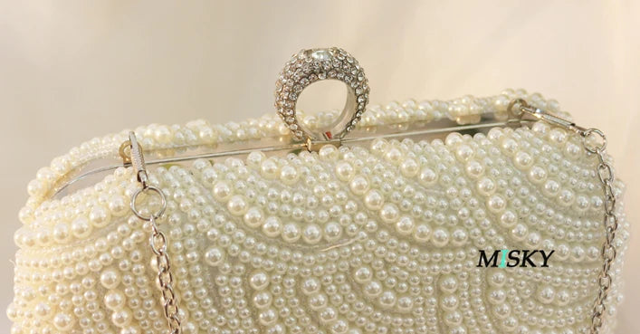 Pochette Perles Élégante