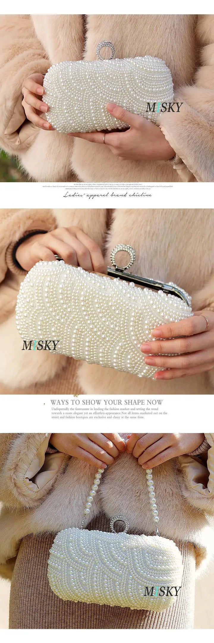 Pochette Perles Élégante