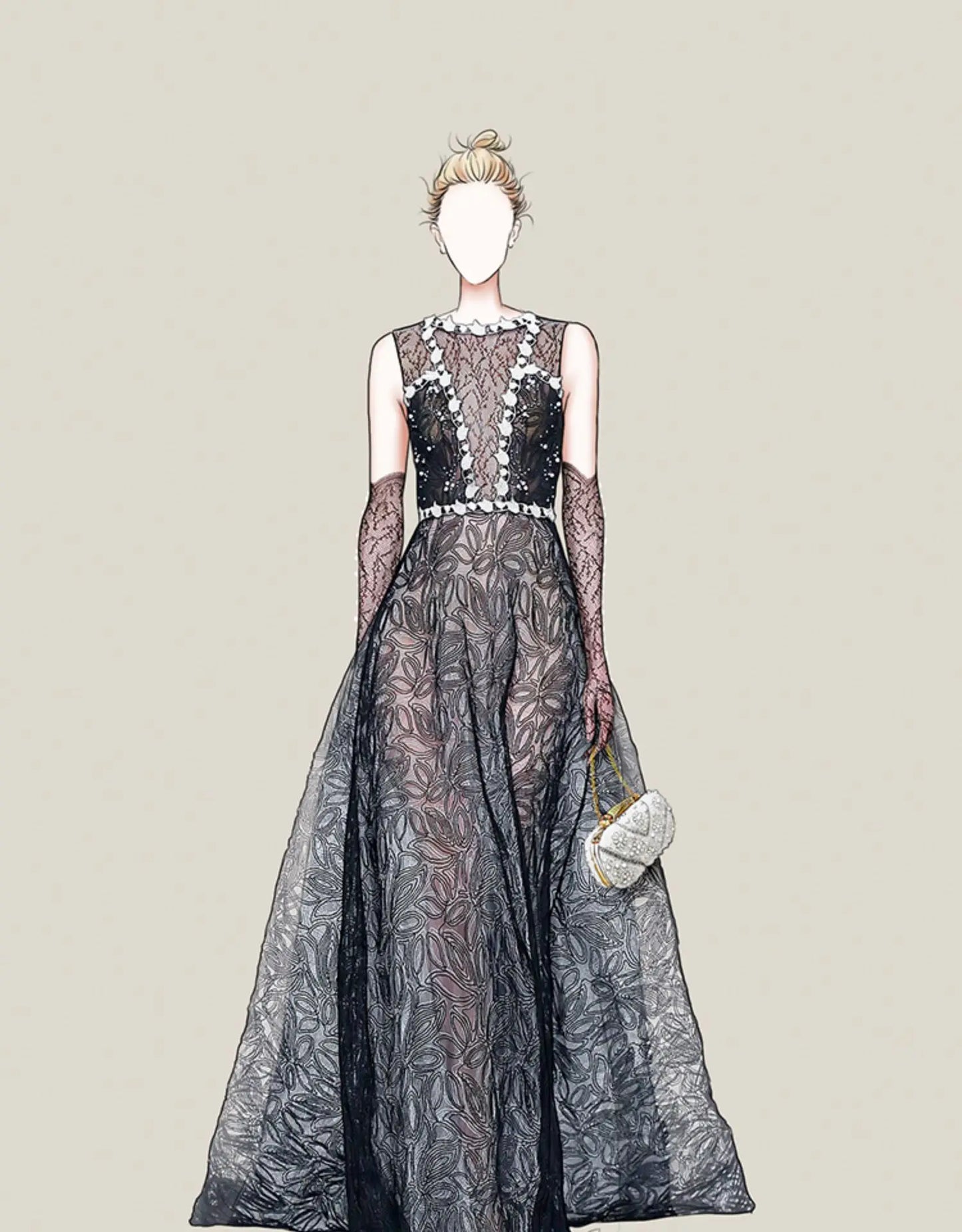 Pochette Perles Élégante